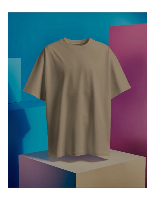 Sandstorm Beige Oversized Tees