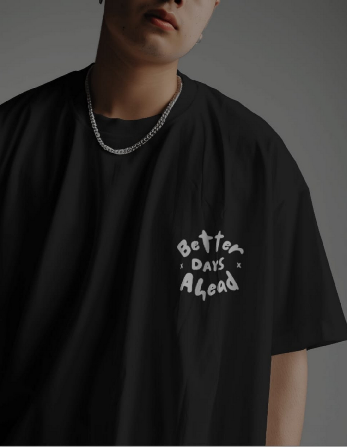 Better Days Oversized Black Tees