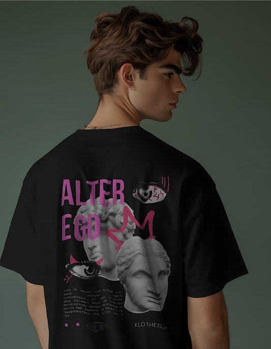 Sculpted Alter Ego Oversized Black Tees