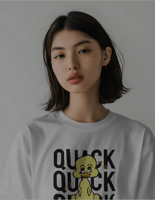 Quack Baby Duck Oversized White Tees