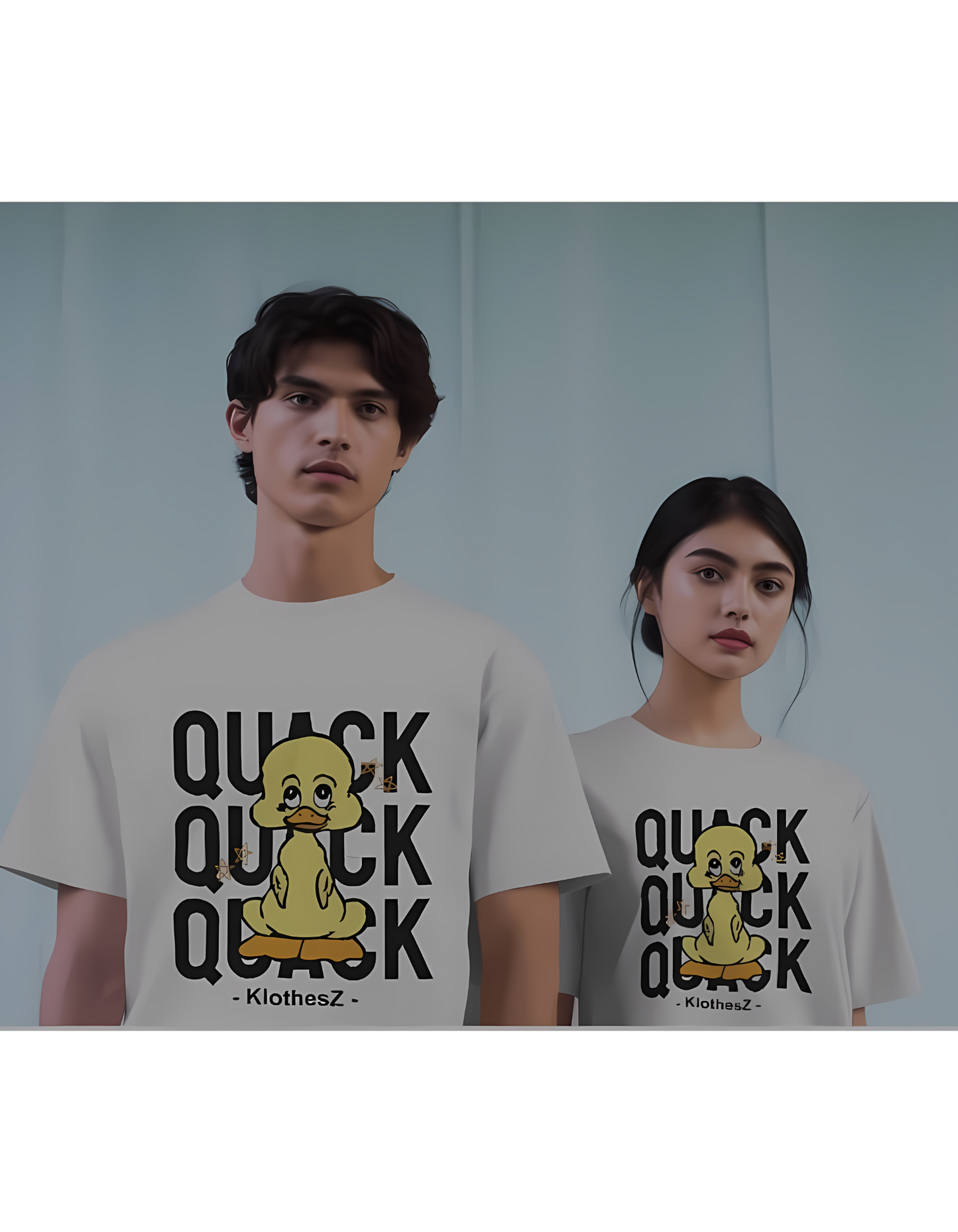 Quack Baby Duck Oversized White Tees